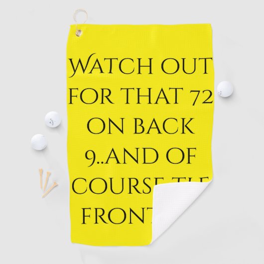 Tweeënzeventig op rug 9 Fancy doek Golfhanddoek (Insitu)