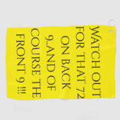 Tweeënzeventig op rug 9 Fancy doek Golfhanddoek (Horizontaal)