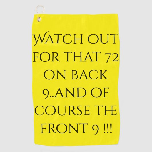 Tweeënzeventig op rug 9 Fancy doek Golfhanddoek (Voorkant)