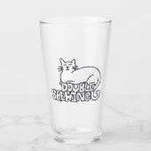 Tweeg Witte kattenglazen. Glas (Voorkant)