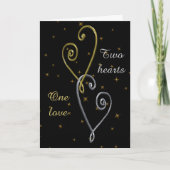 Tweehartenjubileumkaart Kaart (Voorkant)