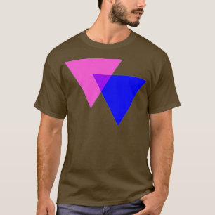Tweehoeken LGBT Bi Driehoeken Biseksuele Pride Vla T-shirt