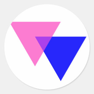 Tweehoeken Ronde Sticker