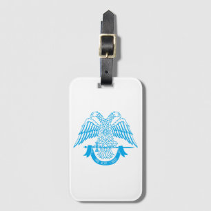 Tweehoekige adelaar als Masonic-symbool Bagagelabel