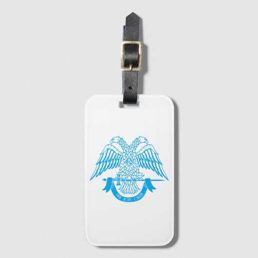 Tweehoekige adelaar als Masonic-symbool Bagagelabel (Voorkant (verticaal))