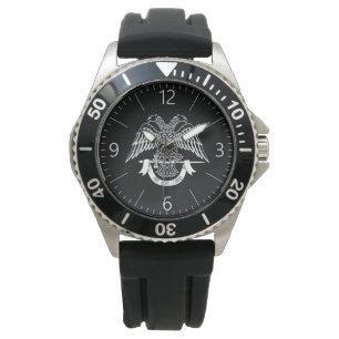 Tweehoekige adelaar als Masonic-symbool Horloge