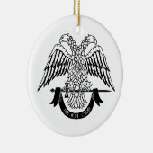 Tweehoekige adelaar als Masonic-symbool Keramisch Ornament (Rechts)