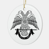 Tweehoekige adelaar als Masonic-symbool Keramisch Ornament (Links)