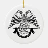 Tweehoekige adelaar als Masonic-symbool Keramisch Ornament (Achterkant)