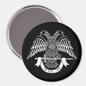 Tweehoekige adelaar als Masonic-symbool Magneet (Voorkant / Achterkant)