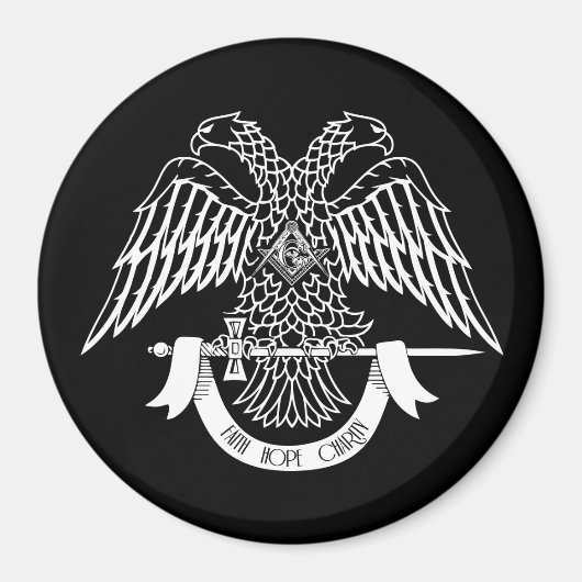 Tweehoekige adelaar als Masonic-symbool Magneet (Voorkant)
