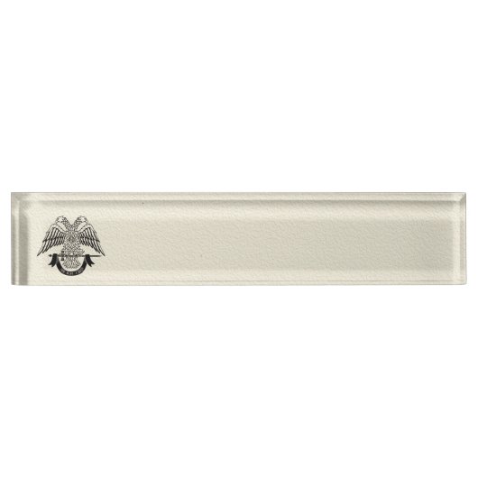 Tweehoekige adelaar als Masonic-symbool Naambordje (Voorkant)