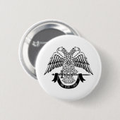 Tweehoekige adelaar als Masonic-symbool Ronde Button 5,7 Cm (Voorkant /achterkant)