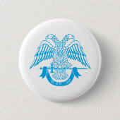 Tweehoekige adelaar als Masonic-symbool Ronde Button 5,7 Cm (Voorkant)