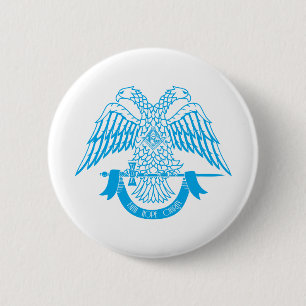 Tweehoekige adelaar als Masonic-symbool Ronde Button 5,7 Cm