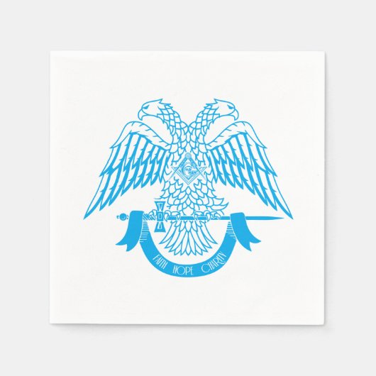 Tweehoekige adelaar als Masonic-symbool Servet (Voorkant)