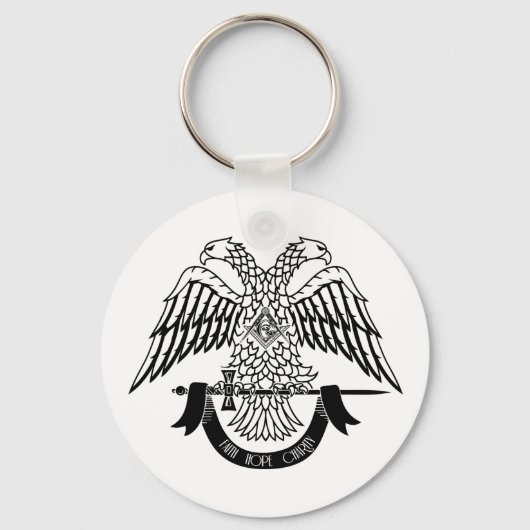 Tweehoekige adelaar als Masonic-symbool Sleutelhanger (Voorkant)