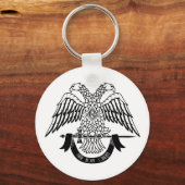 Tweehoekige adelaar als Masonic-symbool Sleutelhanger (Voorkant)