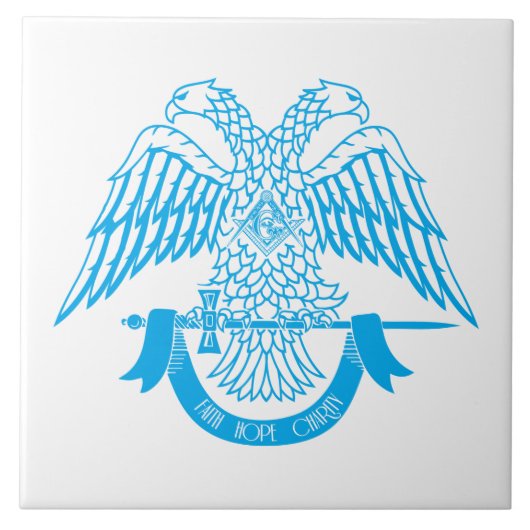 Tweehoekige adelaar als Masonic-symbool Tegeltje (Voorkant)