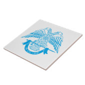 Tweehoekige adelaar als Masonic-symbool Tegeltje (Zijkant)