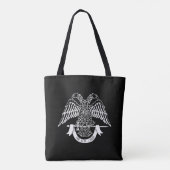 Tweehoekige adelaar als Masonic-symbool Tote Bag (Achterkant)