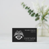 Tweehoekige adelaar als Masonic-symbool Visitekaartje (Staand voorkant)