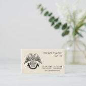 Tweehoekige adelaar als Masonic-symbool Visitekaartje (Staand voorkant)