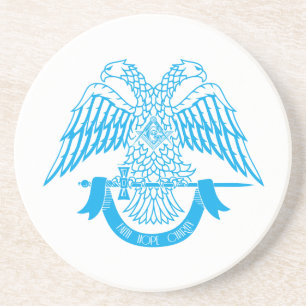 Tweehoekige adelaar als Masonic-symbool Zandsteen Onderzetter
