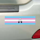 Tweehoekige Trans Pride Flag Bumpersticker (Op auto)