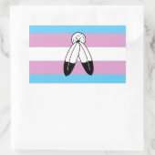 Tweehoekige Trans Pride Flag Rechthoekige Sticker (Tas)
