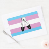 Tweehoekige Trans Pride Flag Rechthoekige Sticker (Envelop)