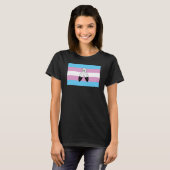 Tweehoekige Trans Pride Flag T-shirt (Voorkant volledig)