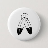 Tweehoekige vlag ronde button 5,7 cm (Voorkant)