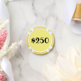 Tweehonderd vijftig dollar (logo) poker chips