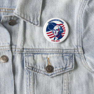 Tweehonderdvijftigjarig jubileum George Washington Ronde Button 5,7 Cm