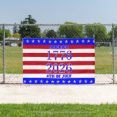 Tweehonderdvijftigste Sterren & Strepen 1776 2026 Spandoek (Insitu)