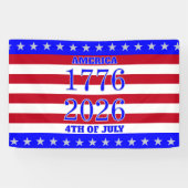 Tweehonderdvijftigste Sterren & Strepen 1776 2026 Spandoek (Horizontaal)
