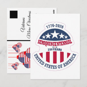 Tweehonderdvijftigste verjaardag van de Verenigde  Briefkaart