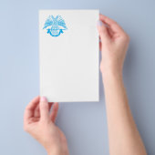 Tweehoofdige adelaar als vrijmetselaarssymbool flyer (Hand)