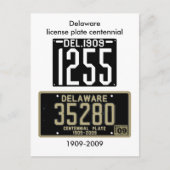 Tweejaarlijkse bord licentie Delaware Briefkaart (Voorkant)