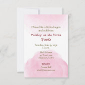 Tweejarig Draakje Meisje Kaart (Achterkant)