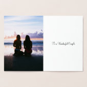 Tweejarig Huwelijk Pak en Jurk Folie Kaarten (Binnen)