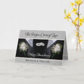 Tweejarig jubileum van twee bruidegoms gefelicitee kaart (Gele Bloem)