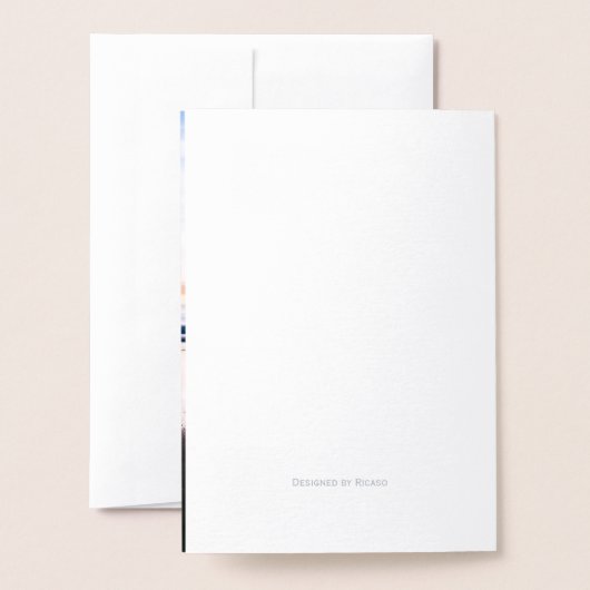 Tweejarig Trouwpak en Jurk Folie Kaarten (Met envelop)