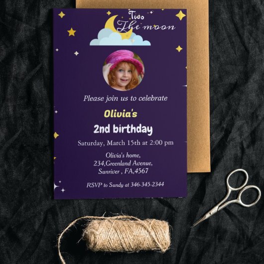 Tweejarig verjaardagsfeest op de maan kaart