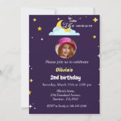 Tweejarig verjaardagsfeest op de maan kaart (Voorkant)