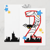 Tweejarig verjaardagspasje kaart (Voorkant / Achterkant)