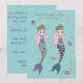 Tweejarige feestdagen voor een meisje kaart (Voorkant / Achterkant)