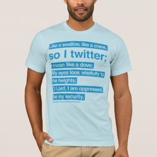 tweekleppige twitter ( blauw ) t-shirt