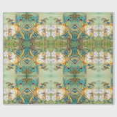 tweekleppige vogels en bijen cadeaupapier (Vlak)